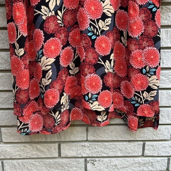 Sejour Floral Blouse with High-Low Hem Sz 22W - Picture 5 of 8